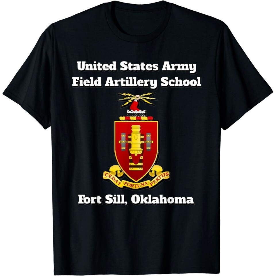 Venda Nova Moda Campo Do Exército Dos Eua Artilharia Escola Forte Peitoril Oklahoma Camiseta