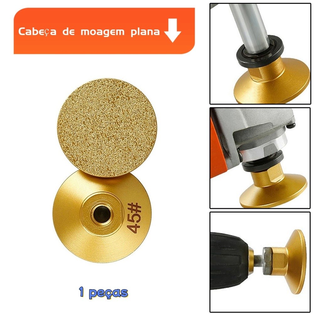 45# Grit Brazed Flat Grinding Head Rebolo de brasagem para polimento de juntas de mesa