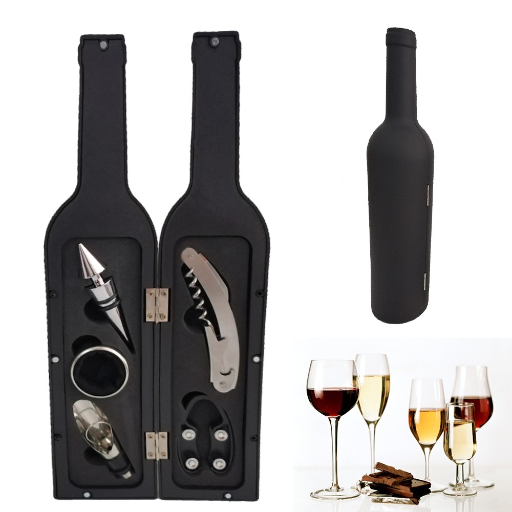 Conjunto de 2 peças saca-rolhas de vinho tinto conjunto de cinco funções saca-rolhas caixa de presente dia dos namorados