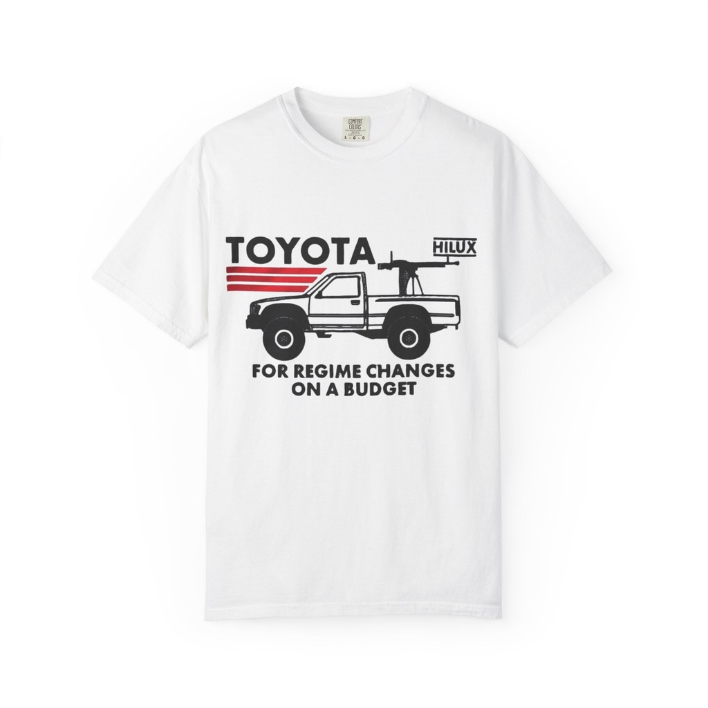 2026 Camisetas Masculinas Mais Vendidas Toyota Caminhão Camiseta Engraçado Mudança De regime cartel Camisa Humorosa