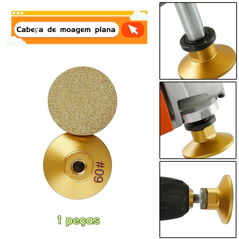60# Grit Brazed Flat Grinding Head Rebolo de brasagem para polimento de juntas de mesa