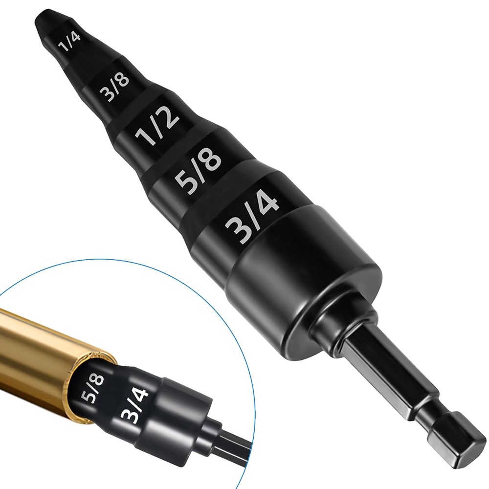 Ferramenta de reparo, broca de ferramenta de estampagem, alargador de tubo de cobre 5 em 1, ferramenta de fresagem