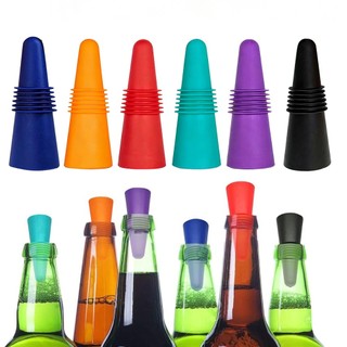Boca de garrafa Multi-especificação, rolha de vinho adequada, 6 peças, vedação de Silicone, manter a cor fresca, capa an