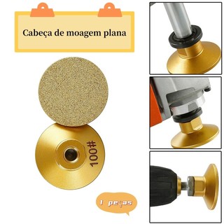 M10 - 100# Grit Brazed Flat Grinding Head Rebolo de brasagem para polimento de juntas de mesa, M10
