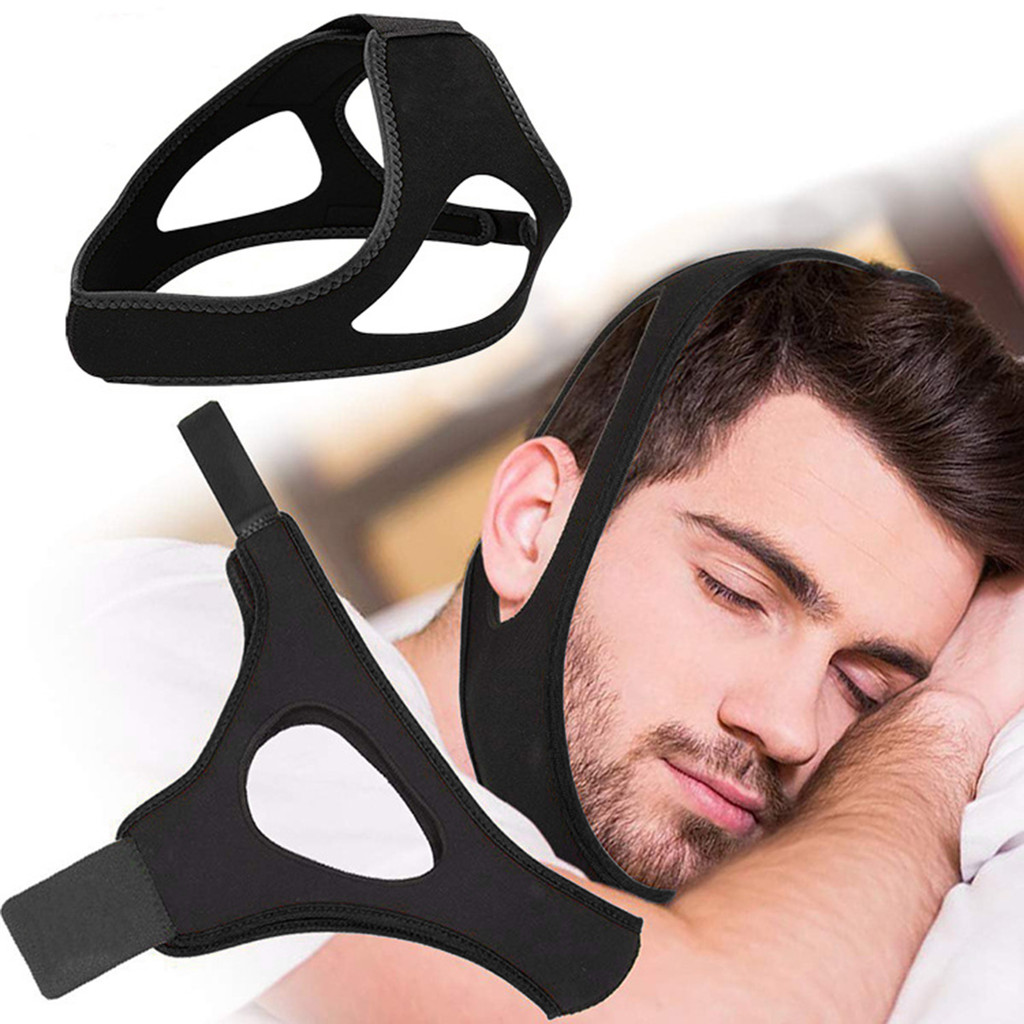 [CTO] Cinta De Queixo Anti-Ronco Dispositivos Ajustáveis E Respiráveis Para Parar De Roncar Homens Mulheres Fácil De Usa