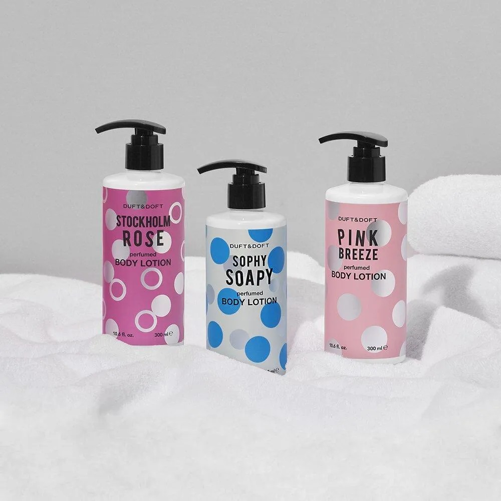 [Olive Young] Loção Corporal Perfumada DUFT & DOFT 300mL-Sophy Soapy , Stockholm Rose , Pink Breeze