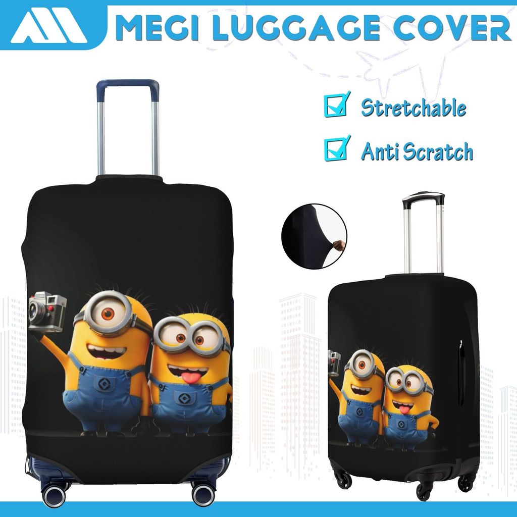 Capa para Mala de Viagem Minions‌ Personalizada De Elasticidade Protetor de Mala de Viagem 10kg 23kg SY017
