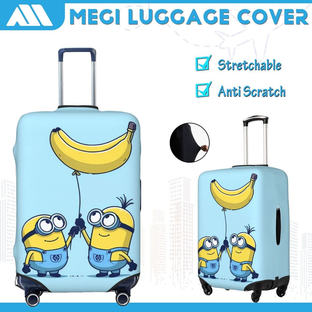 Capa para Mala de Viagem Minions‌ Personalizada De Elasticidade Protetor de Mala de Viagem 10kg 23kg SY015