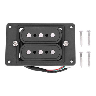 sicibr Pré-Conectado 3 Cordas Humbucker Captador Entrada Jack Para Guitarra Caixa De Charuto (Fibra Vulcanizada Preta)