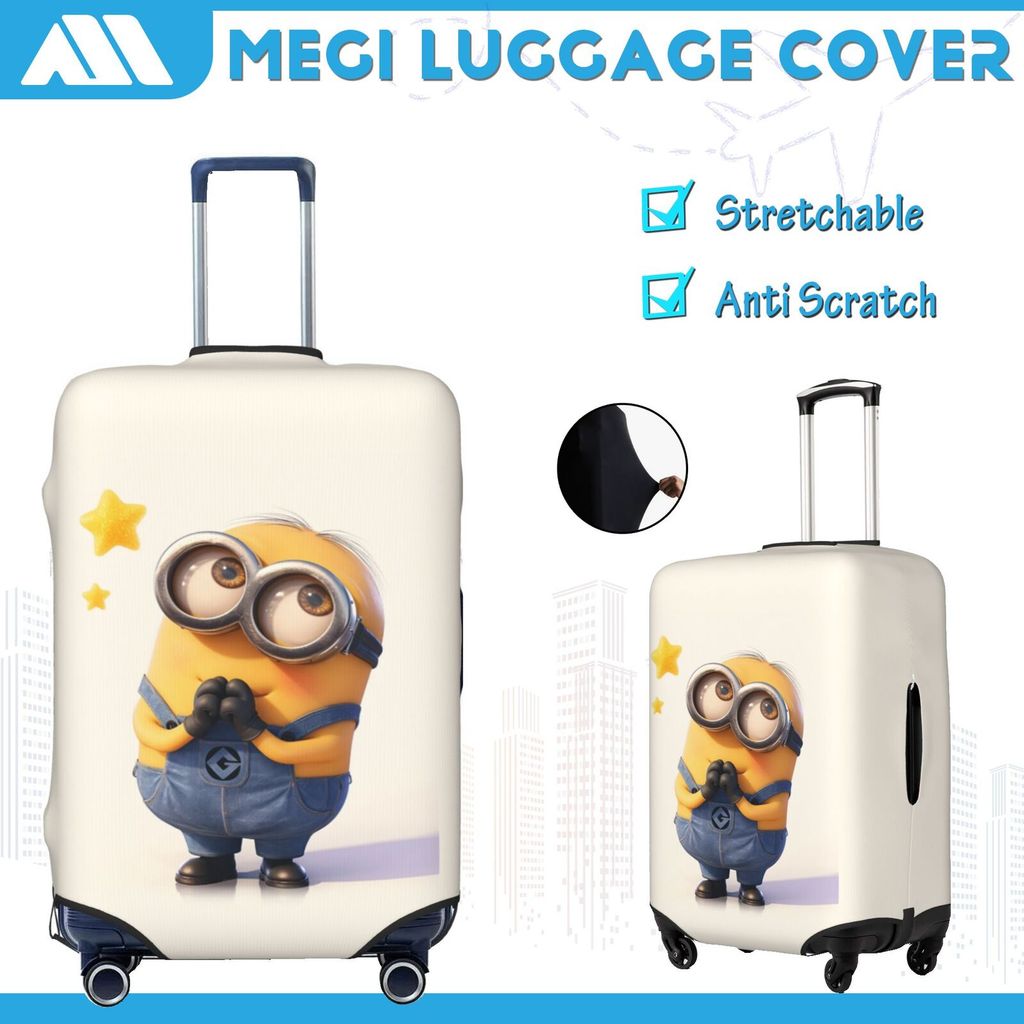Capa para Mala de Viagem Minions‌ Personalizada De Elasticidade Protetor de Mala de Viagem 10kg 23kg SY045