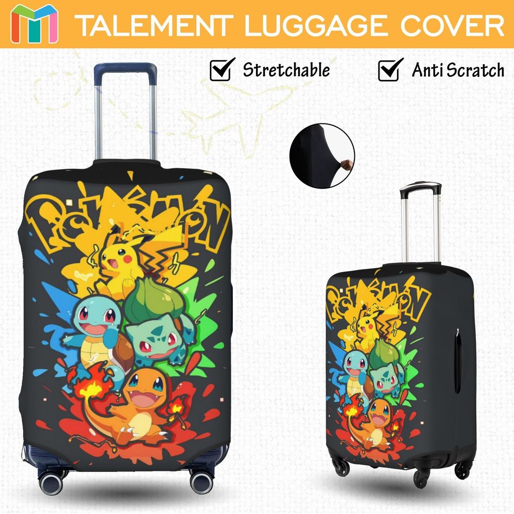 Capa Protetora De Bagagem Pokemon , Personalizada Para Mala , Extensível , Acessórios De Viagem , Anti Arranhões , 18-32