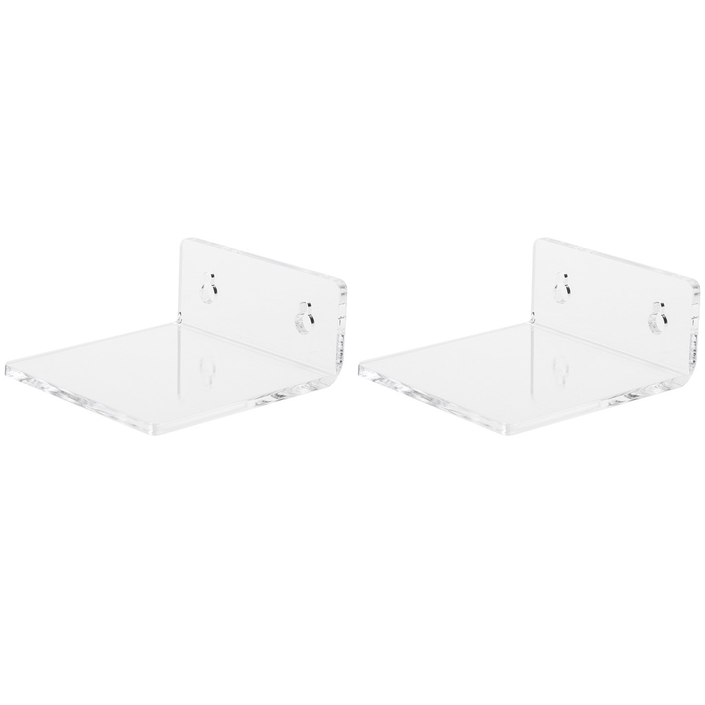 2 Pçs Acrílico Expositor Prateleira Flutuante Montada Na Parede Para Garrafa De Sabão Líquido Suprimentos Do Quarto