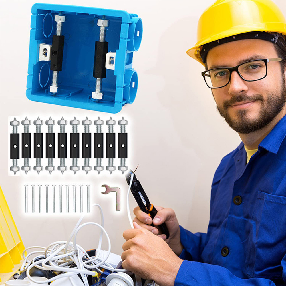 Kit de reparo de caixa de soquete de interruptor 69-82mm suporte de caixa de junção + parafuso + chave 30 segundos casse
