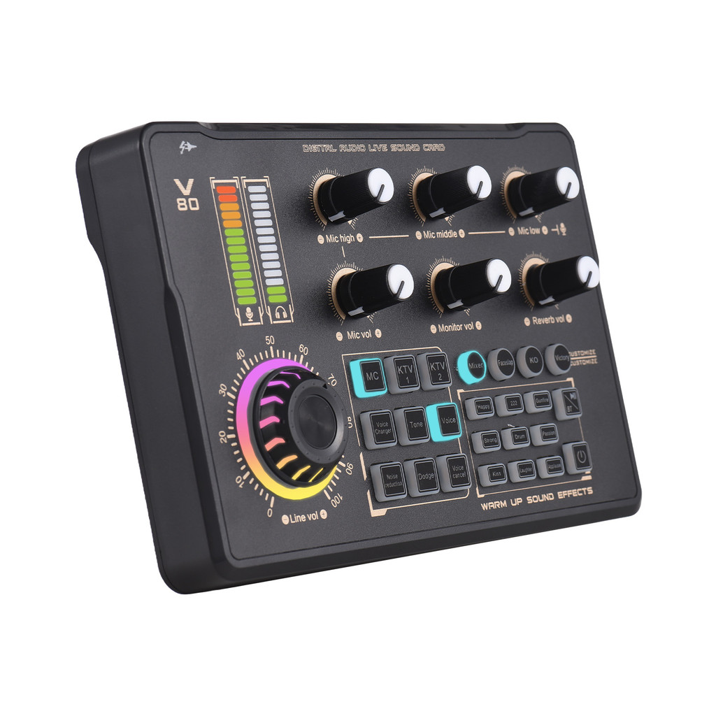sicibr Placa De Som Ao Vivo Gravação De Áudio Mixer Profissional Com Efeitos De DJ E Trocador De Voz BT Interface Sem Fi