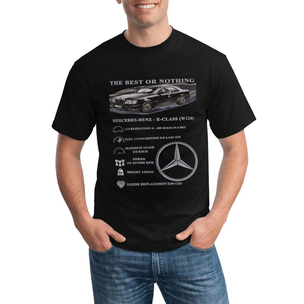 Mercedes Benz The Best Or Nothing E Classe W Camiseta Gráfica Elegante Personalizada Com Gola Redonda Perfeita Para Pass