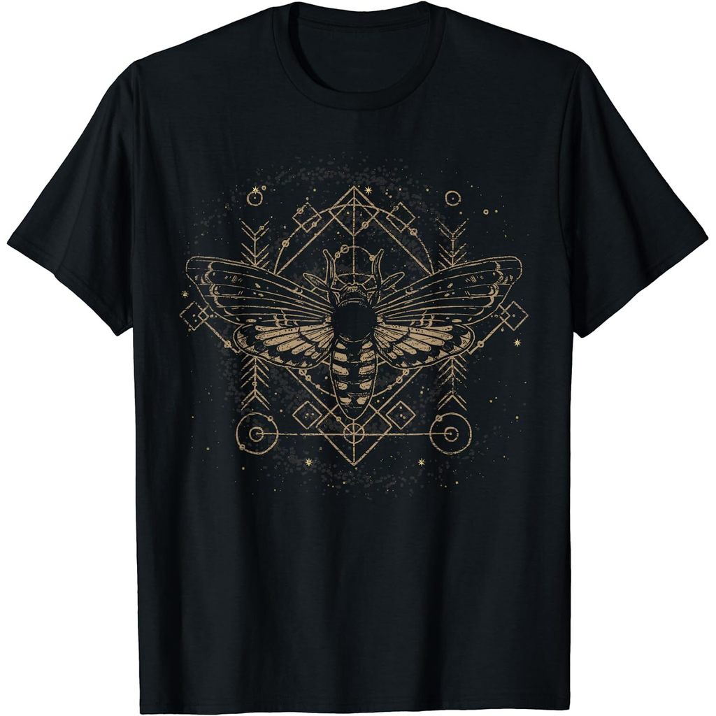 Nova Traça Pagão Geometria Sagrada Magia Escura Gótico Oculto Camiseta