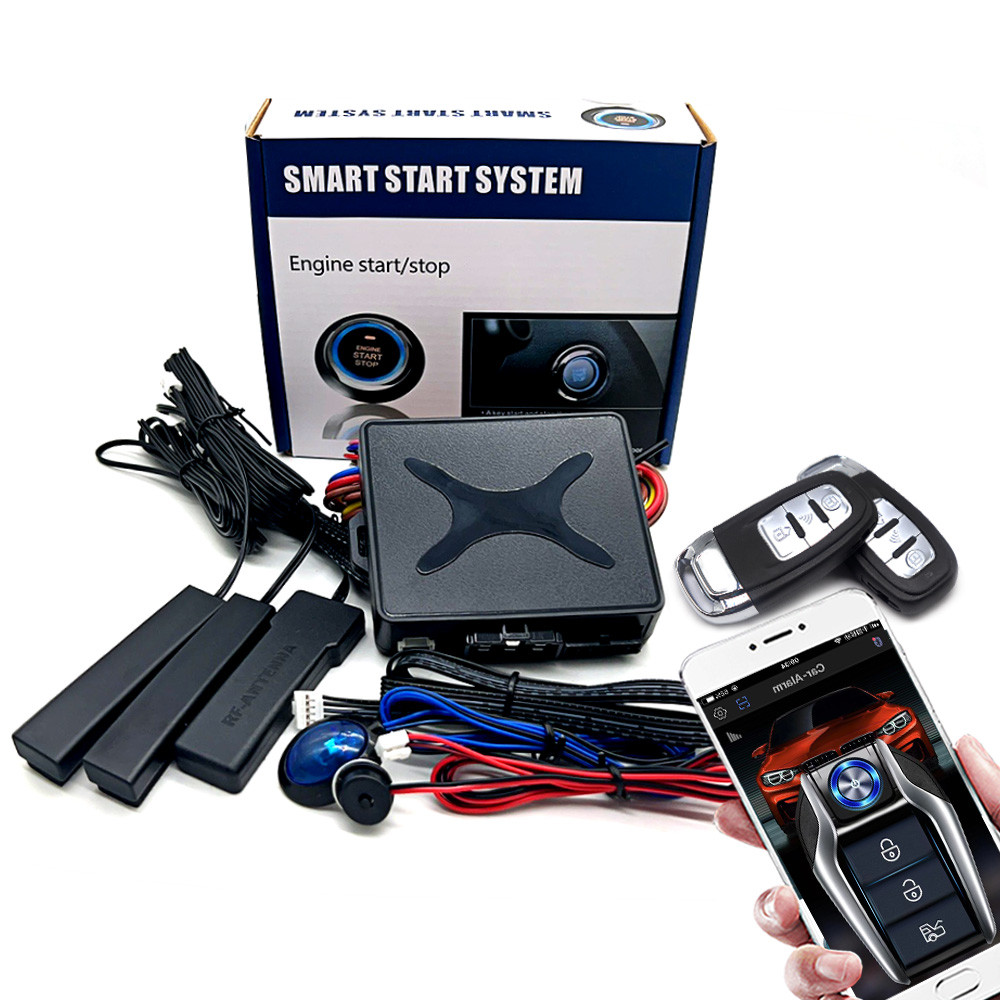 Kirbin Alarme Autostart Segurança Inteligente Starter Sistema De Parada Partida Automática Empurrar Um Botão Sem Chave A