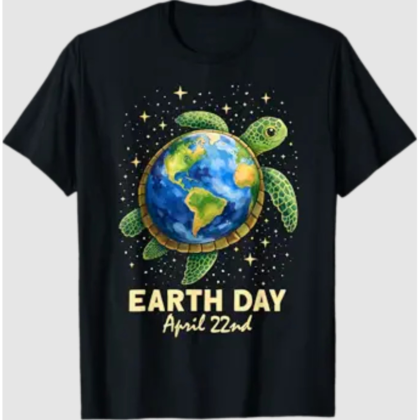 Camiseta Earth Day 2026 Sea Turtle Art Salve A Terra Restaurar
