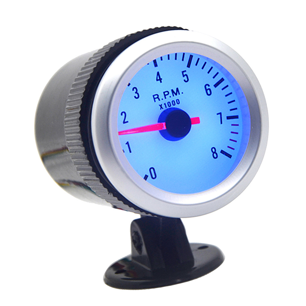 [Novo 5.18] Medidor De Tacômetro Com Copo De Suporte Para Carro Automotivo 2 " 52 Mm 0 ~ 8000 Rpm Luz LED Azul