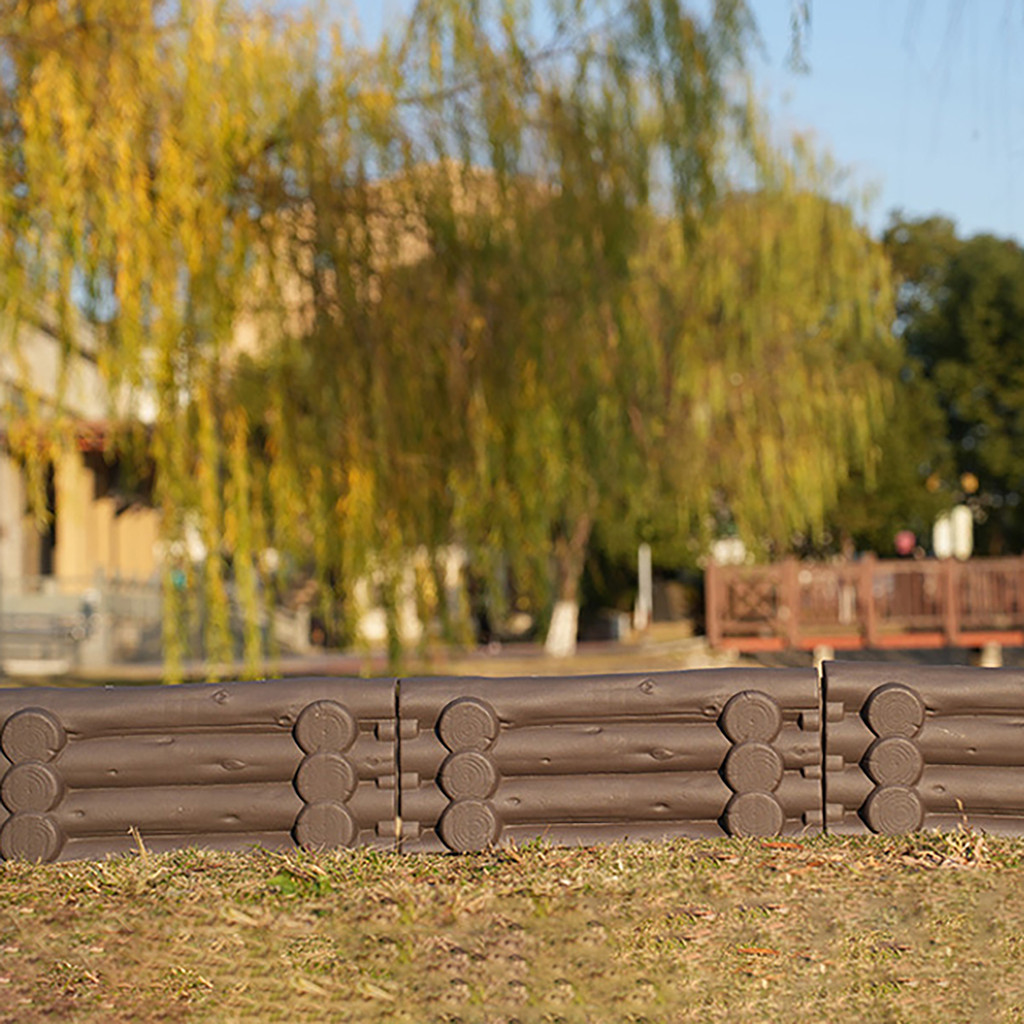 seafeel Plástico Decorativo Cerca De Jardim Imitação De Log Borda De Retenção Paisagismo Painel De Para Gramado Quintal