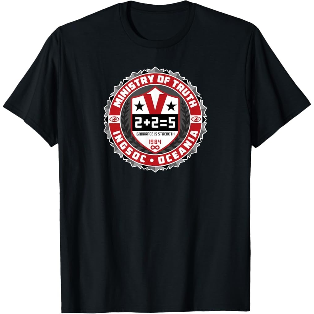 Mais Recente 1984 Dystopian Verdade Pense Política Big Brother Observando Camiseta