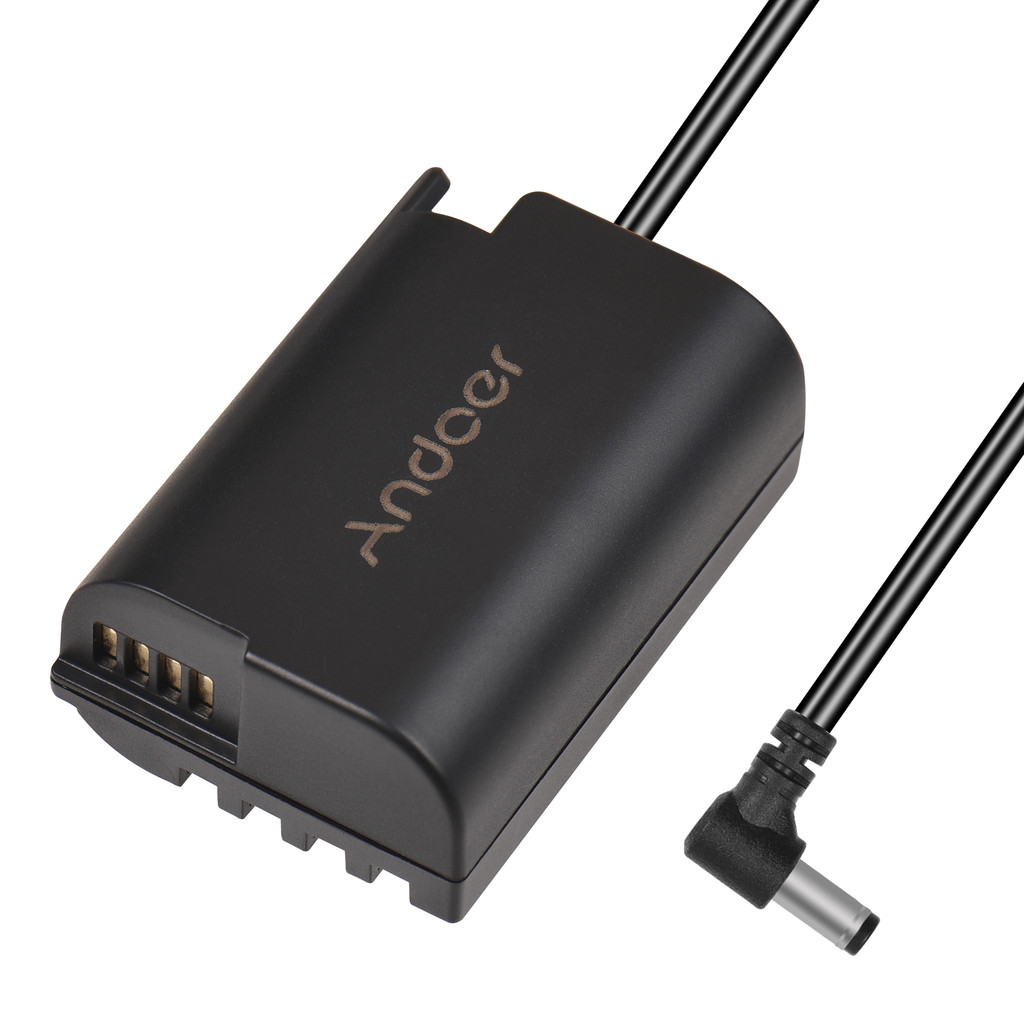 Bateria Fictícia Pipibr DMW-DCC17 Com Conector Macho DC Cabo Reto Para Substituição De Acessório De Acoplador BLK22 Câme