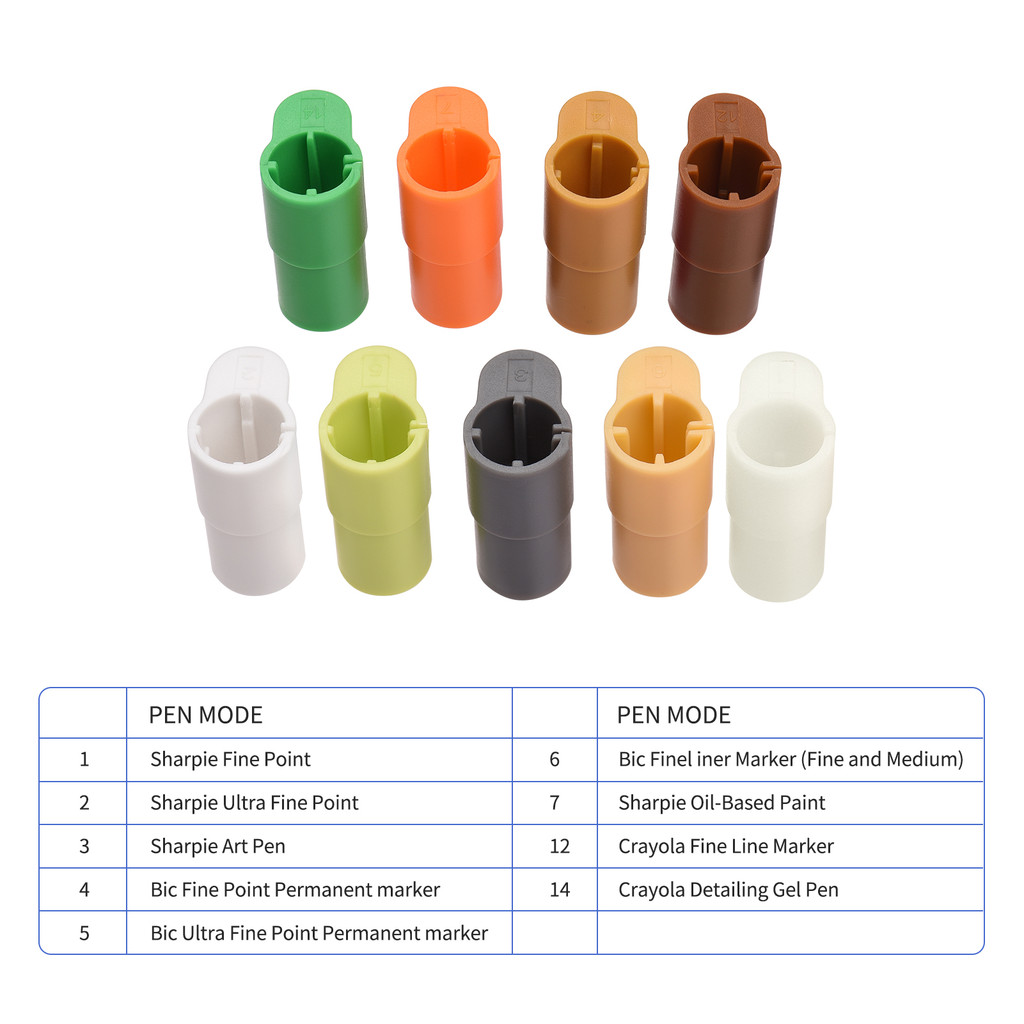 Conjunto De Adaptador De Caneta De 9 Pacotes , Substituição De Suporte De Marcador Para Sharpie/Bic/Crayola Compatível C