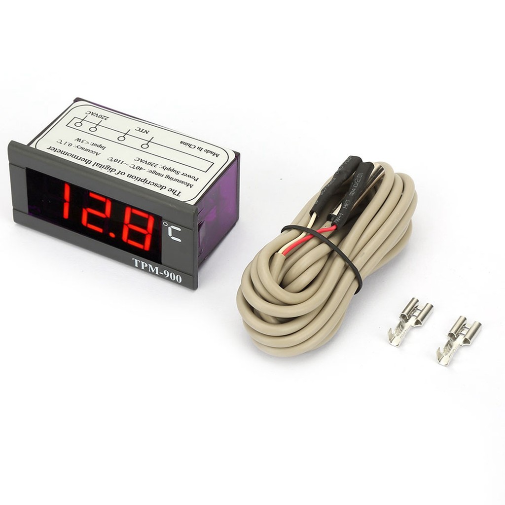 TPM-900 220V Controlador De Temperatura Digital Medidor De Painel LED Com Termostato De Sensor