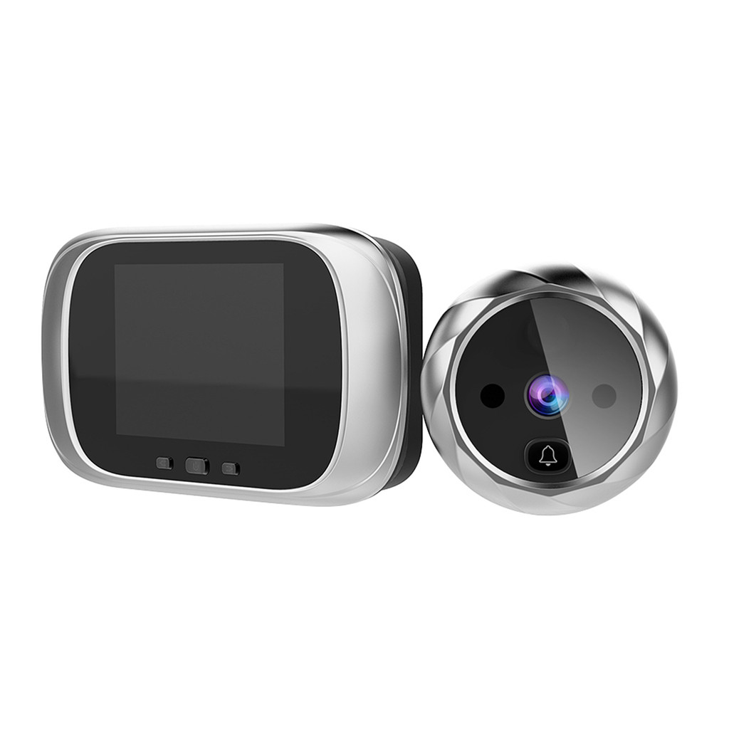 dolebr Visualizador De Porta Digital Olho Mágico Câmera Campainha Tela LCD De 2.8 Polegadas Visão Noturna Foto Tiro Moni