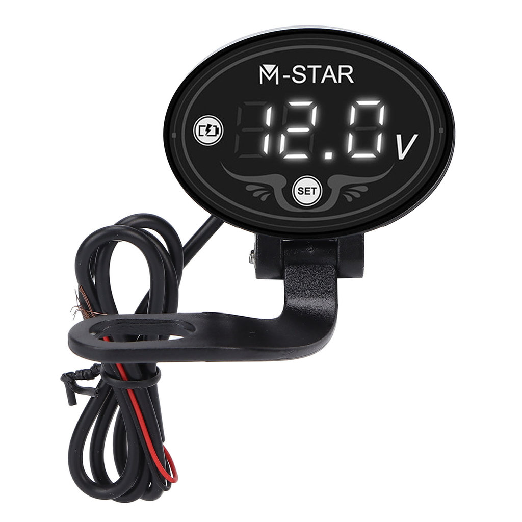 tomobetter Motocicleta LED Voltímetro Digital 9-24V Inteligente À Prova Dwaterproof Água De Alta Precisão Monitor Bateri