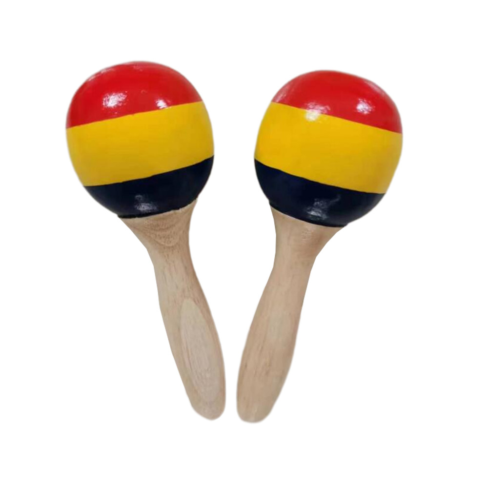 [YXYB] 1 Par De Maracas De Madeira , Martelo De Areia , Rumba , Chocalhos , Instrumento De Percussão , Brinquedo Musical