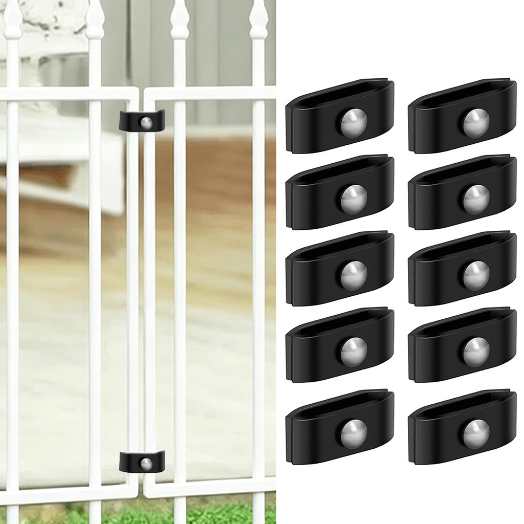 seafeel 10 Peças Conectores De Tapete De Grade De Aço Inoxidável Cerca Painel De Para Fixação Pólo Duplo