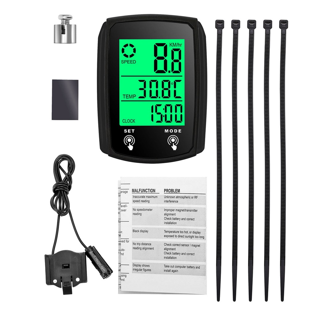 Computador De Bicicleta Com Fio LED Digital Velocímetro Odômetro Touchscreen Ciclo À Prova Dwaterproof Água Luz De Fundo