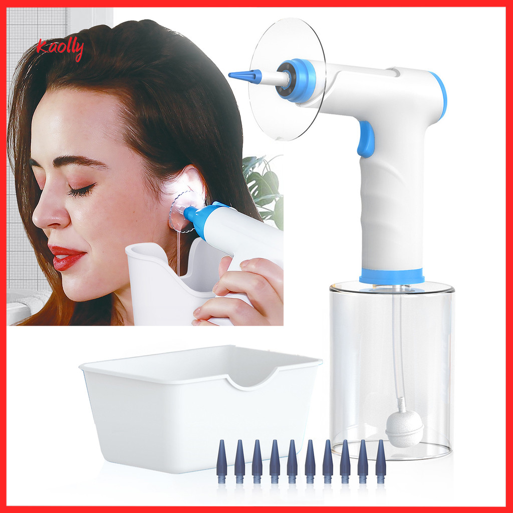 Removedor De Cera De Ouvido Elétrico kaolly Kit De Limpeza De 4 Modos Com Luz LED Irrigador Reutilizável Para Uso Domést