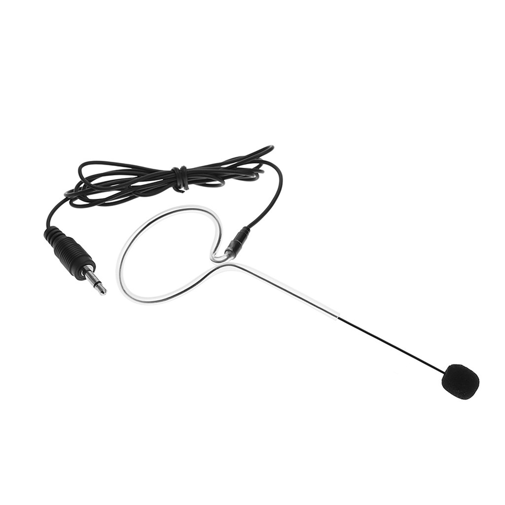 wohobr Uni-Direcional Mini Ear-hook Headset Microfone Para Amplificador De Voz Amp Alto-Falante
