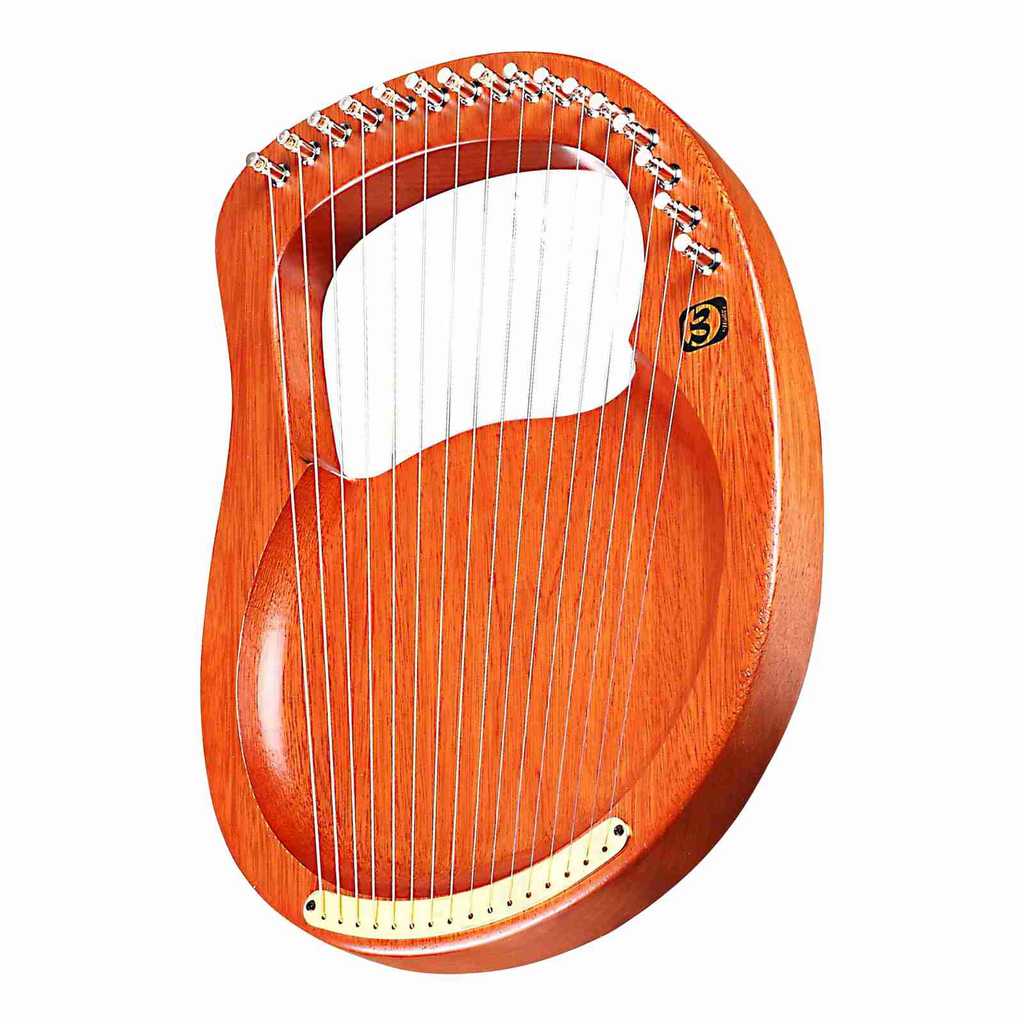 Telbr Walter.t Harpa De Lira De Madeira De 16 Cordas De Metal Instrumento De Corda Maciça De Mogno Com Bolsa De Transpor