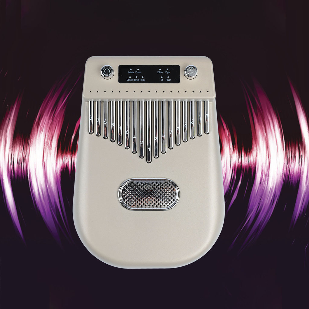 fgstbr 17 Teclas Eletrônico Inteligente Kalimba Polegar Piano Instrumento Musical Portátil Com Partituras Para Criança A