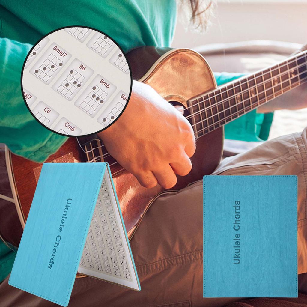 Telbr Acordes De Ukulele Livro De Arte Portátil Iniciante Prática Acessórios Para Instrumentos Musicais