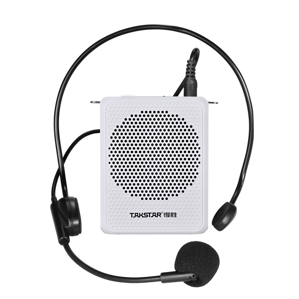 wohobr TAKSTAR E126A Amplificador De Som Portátil Recarregável Mini Voz Com Microfone De Montagem Na Cabeça Fio E Cintur