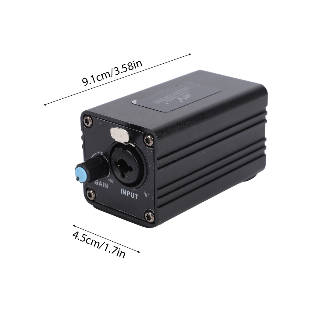 Amplificador De Microfone fgstbr 48V Phantom Power 0-28dB Ganho XLR 6.35mm Jack Interface De Som Para Placa Misturadora