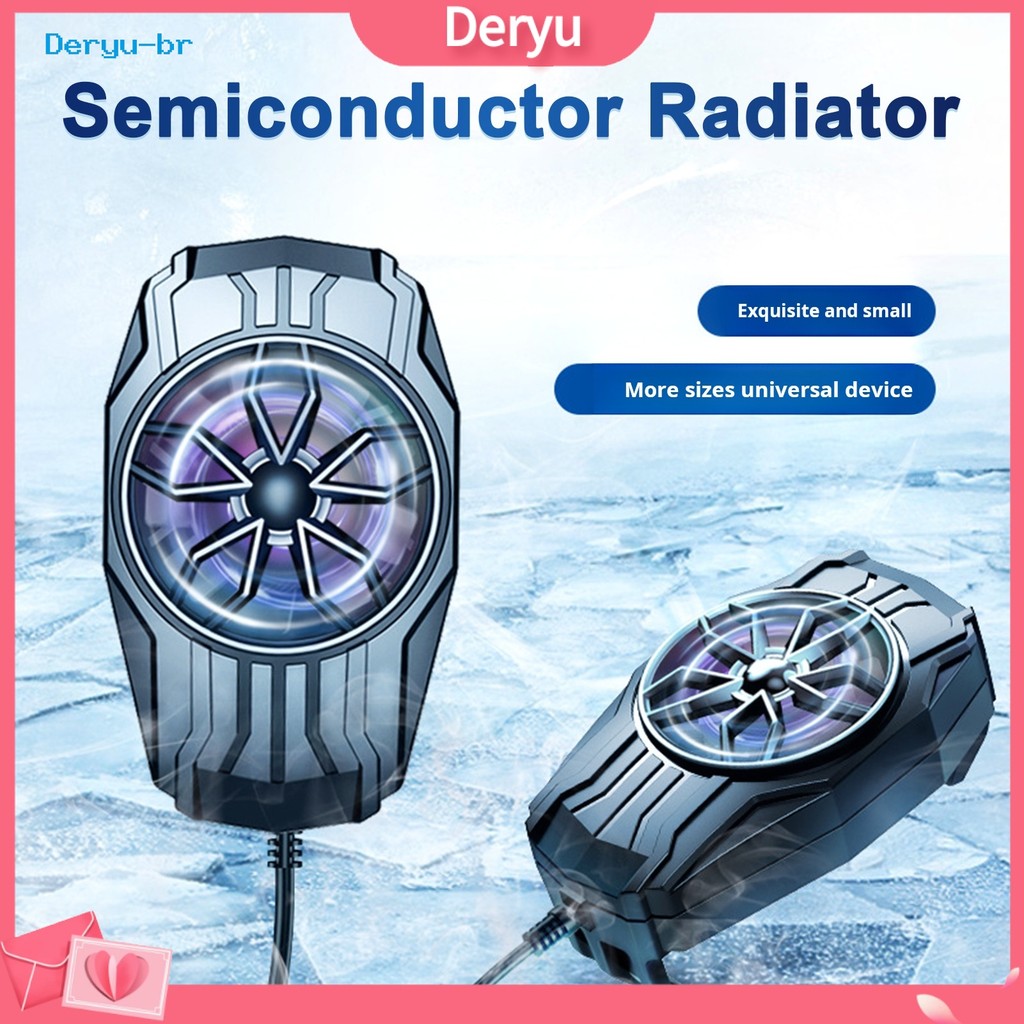 deryu.br Ventilador Refrigerador Universal Para Celular , Ultra Silencioso , Baixo Ruído , Instalação Simples , Radiador