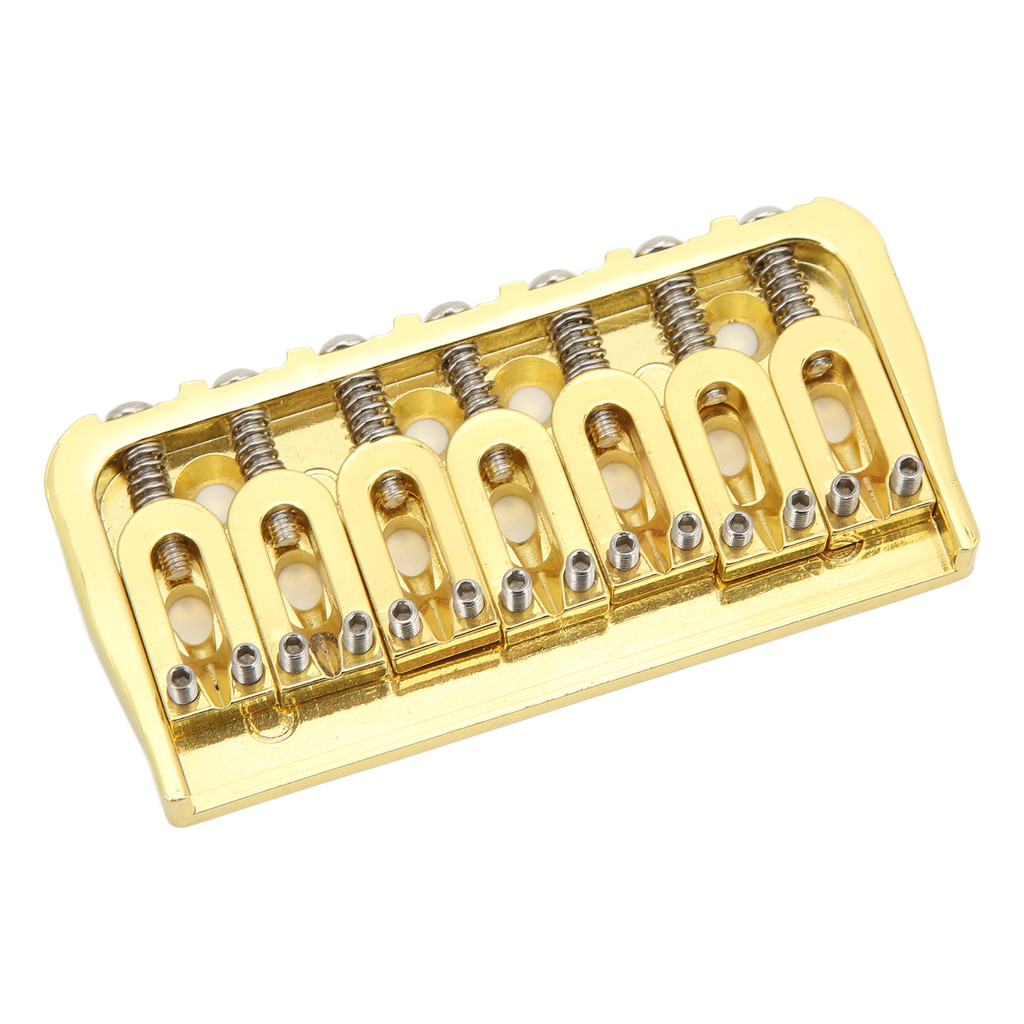 cpnobr Guitarra Elétrica Fixa Ponte Curta Hardtail 7 Cordas Através Do Corpo Design Não Tremolo Dourado