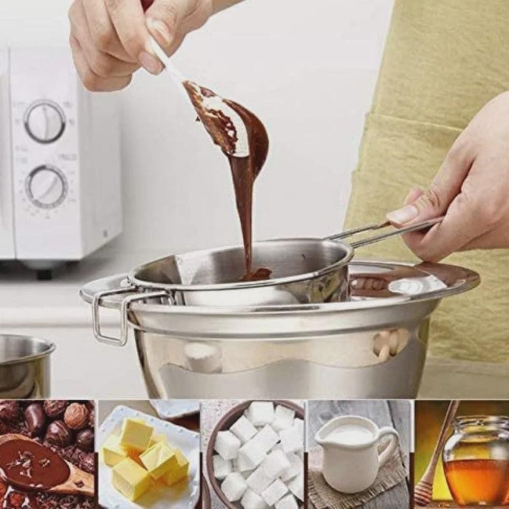 Caldeira Dupla De Aço Inoxidável 304 : Panela Perfeita Para Derreter E Aquecer Chocolate