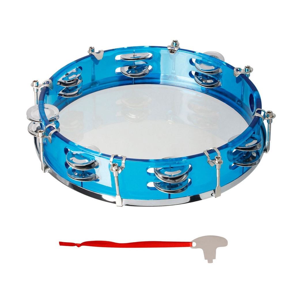 sicibr 10 Polegada Pandeiro Portátil Fileira Dupla Tambor Conjunto Instrumento De Percussão Brinquedo Educativo Musical