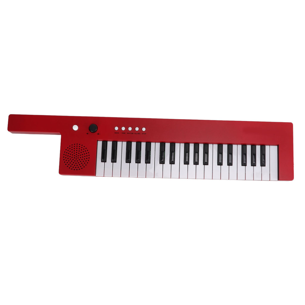 cpnobr 37 Teclas Teclado Piano Guitarra Portátil Órgão Eletrônico Mini Keytar Educação Instrumento Musicalbf-3755 Vermel
