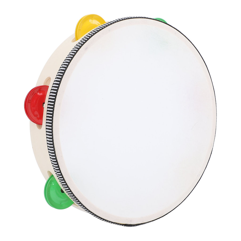 Tambor De Pandeiro fgstbr Para Crianças E Adultos , Instrumento De Percussão Educacional Musical Portátil De 8 Polegadas