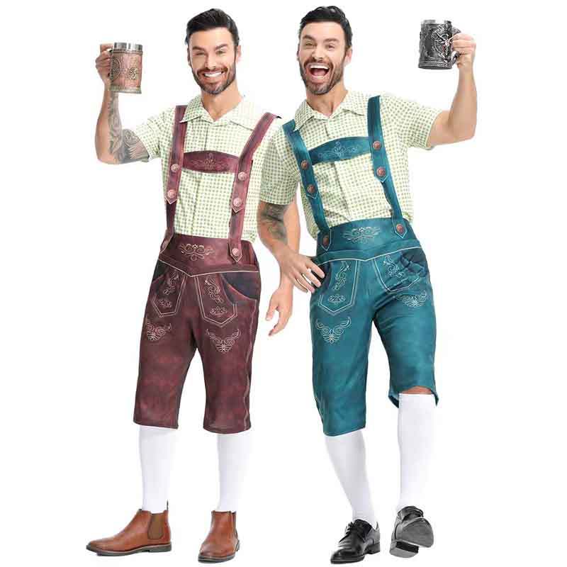Masculino Oktoberfest Lederhosen Traje Alemão Bávaro Festival Cerveja Roupas Masculinas Cosplay Outfit