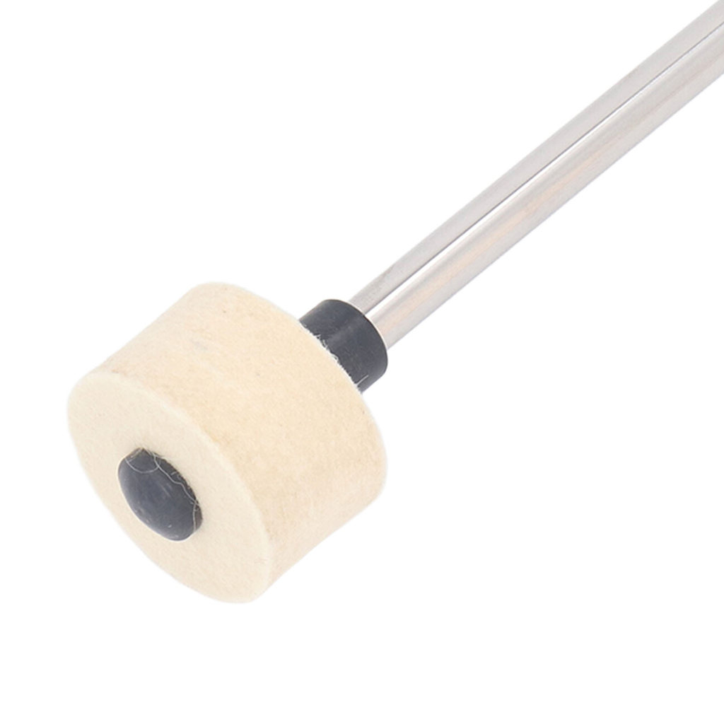 toelbr Baqueta De Cabeça De Feltro De Lã Com Cabo De Aço Inoxidável Antiderrapante Soft Timpani Mallet