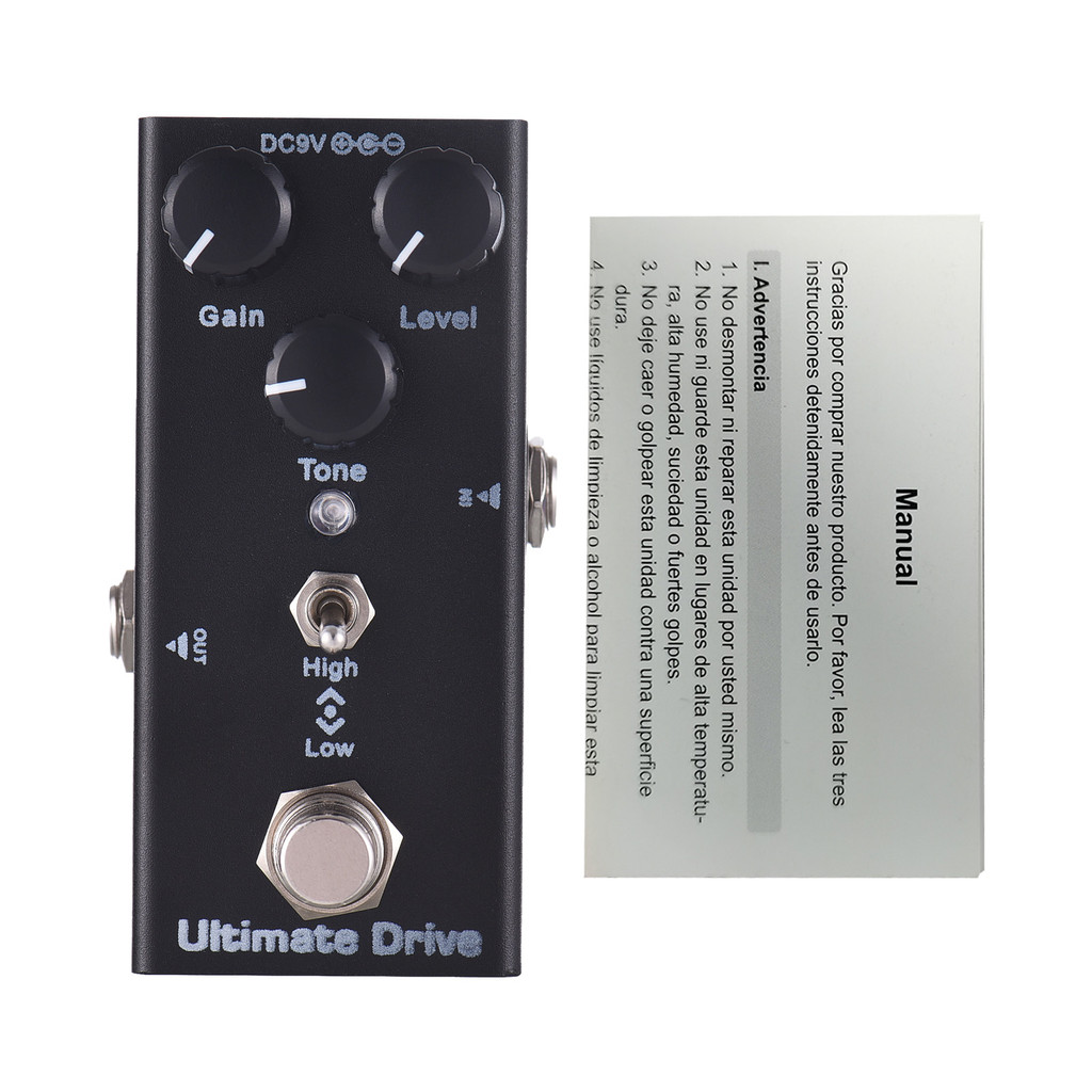 Pedal De Efeitos De Guitarra Toggbr Ultimate Drive Botão De Controles De Ganho/Nível/Tom DC 9V 6.35 Mm Interface De Entr