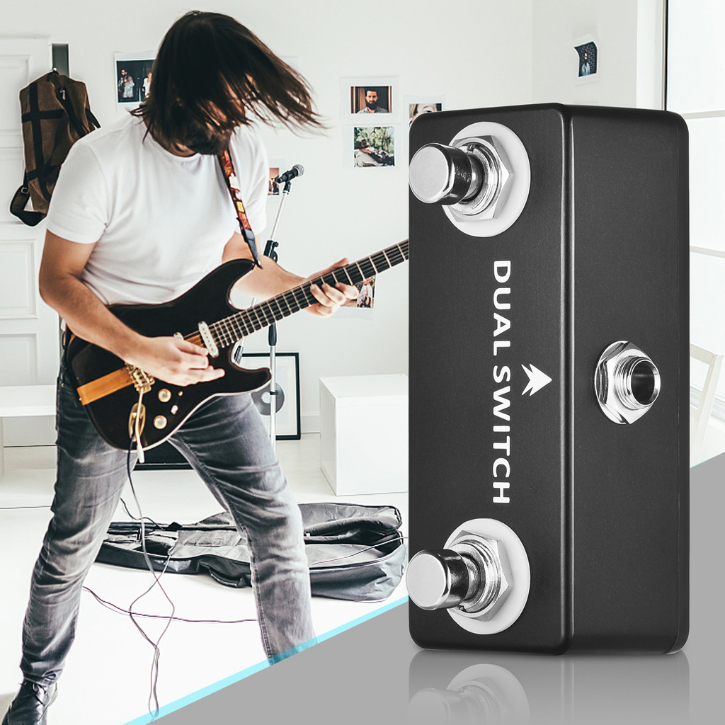 Telbr MOSKYAudio Dual Switch Pedal Duplo Com Interruptor De Pé Totalmente Em Metal